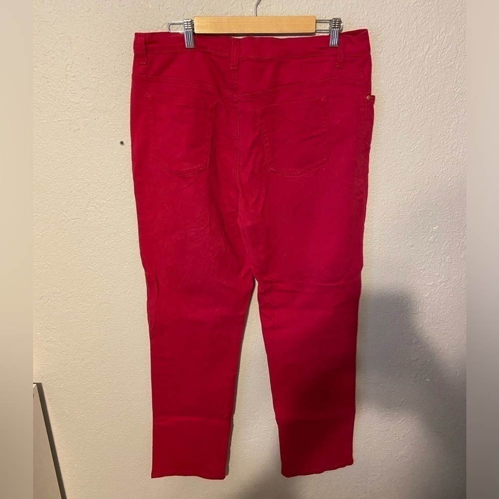Gloria Vanderbilt Womens Size 16 Amanda Red Jeans - Picture 2 of 5